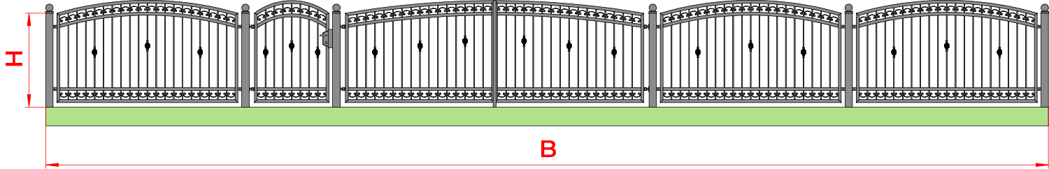 Gartenzaun-Abmessungen