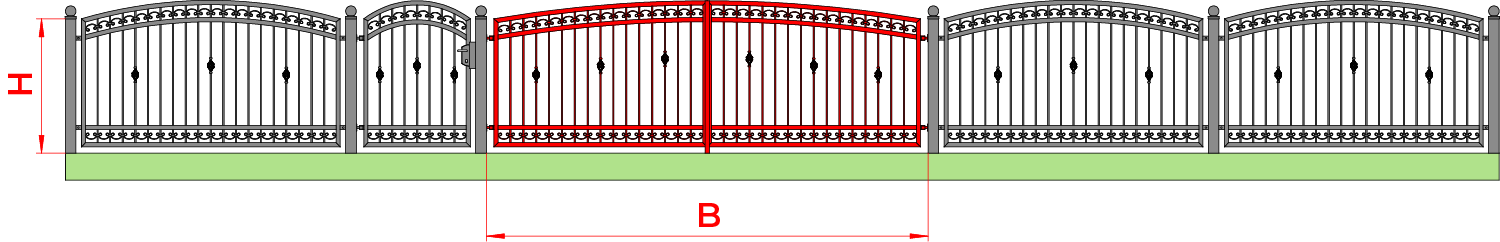 Gartenzaun-Abmessungen